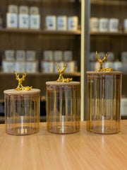 طقم برطمان بقوليات وكاندي غزالة - 3 قطع