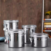 طقم توابل وبقوليات استانلس 4 قطع