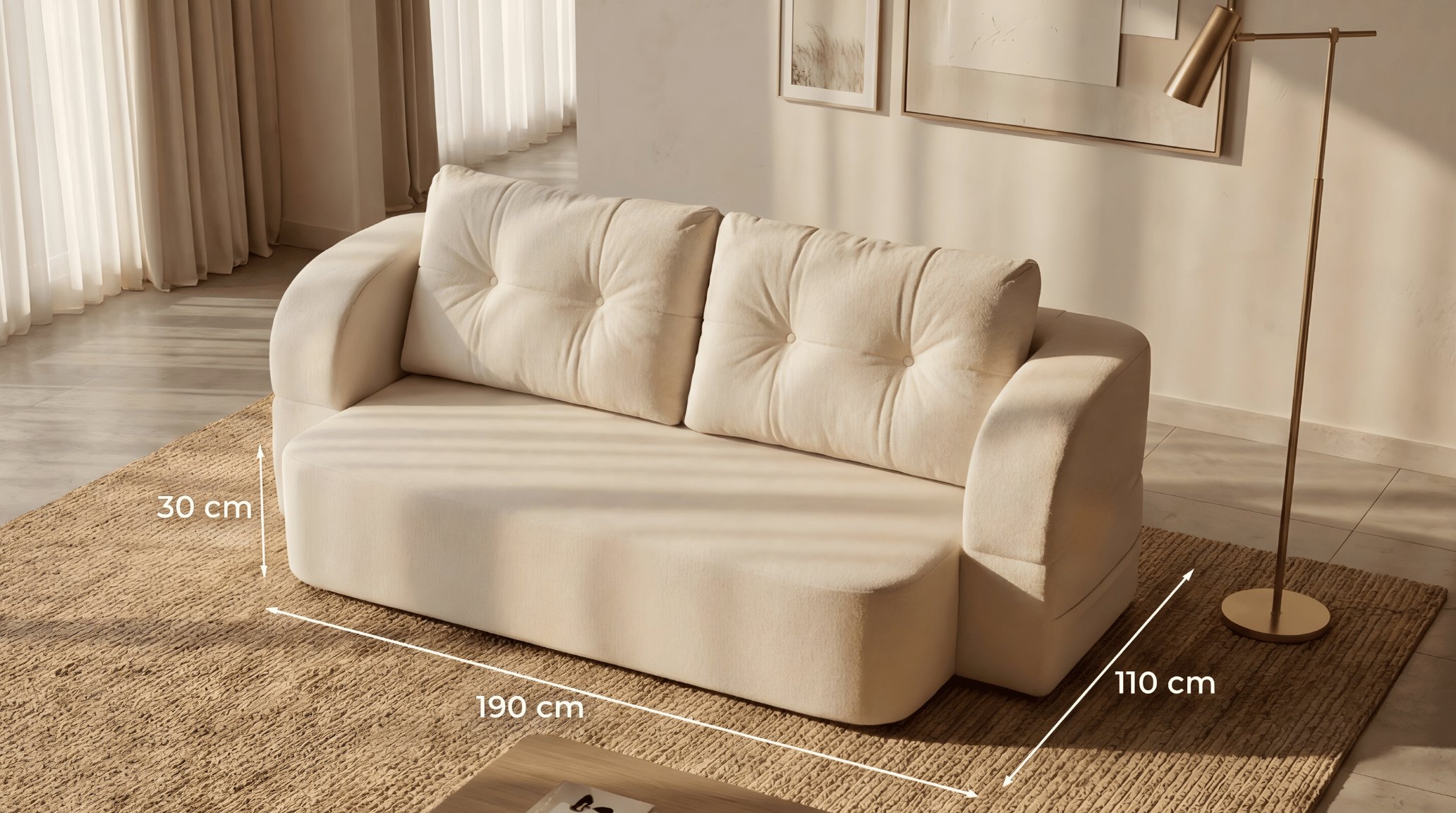 كنبة سرير 2*1 - Sofa Bed